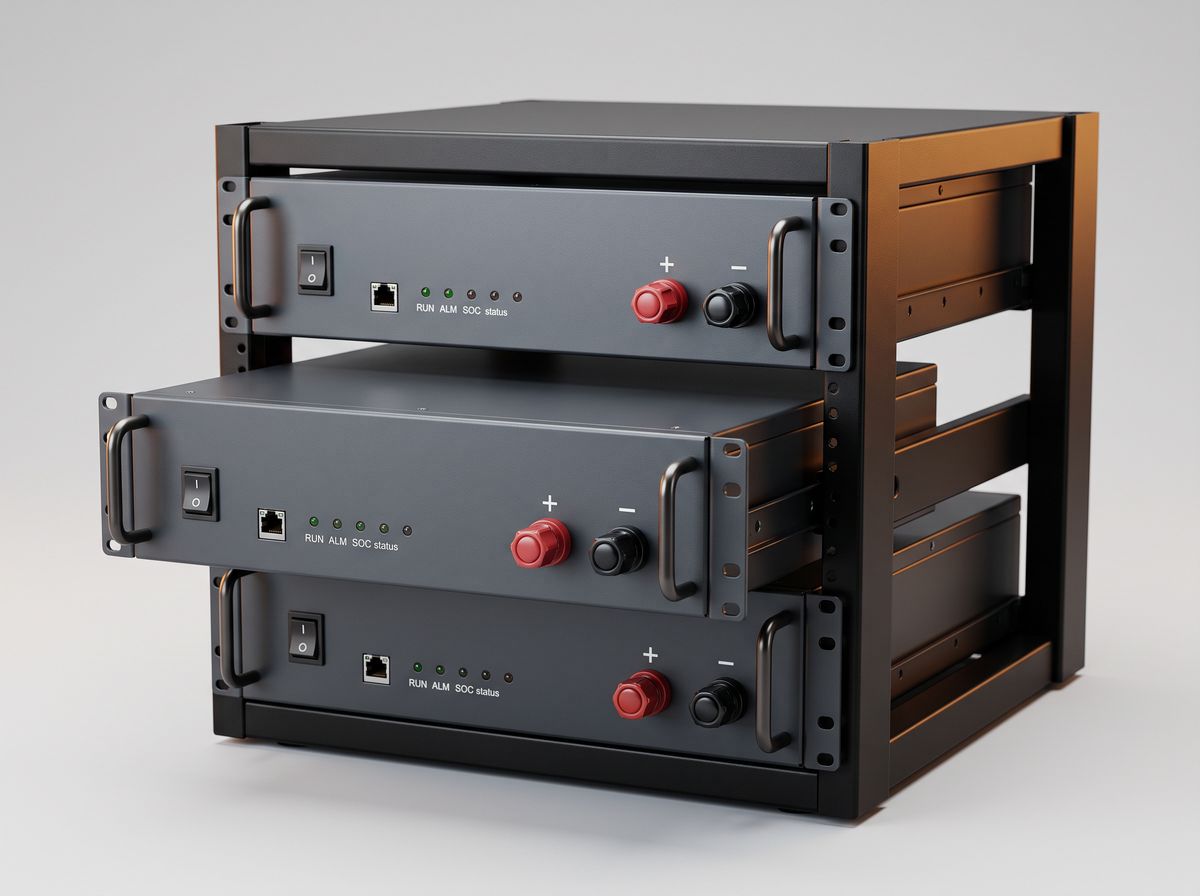 Rack-mount 48V lithium-ion telecom battery modules